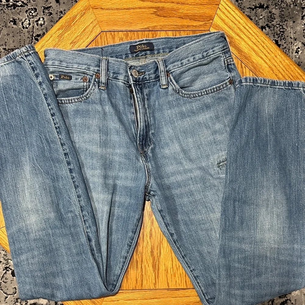 *POLO RALPH LAUREN* Boys Light Wash Sullivan Slim Distressed Jeans Size 18
